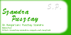 szandra pusztay business card